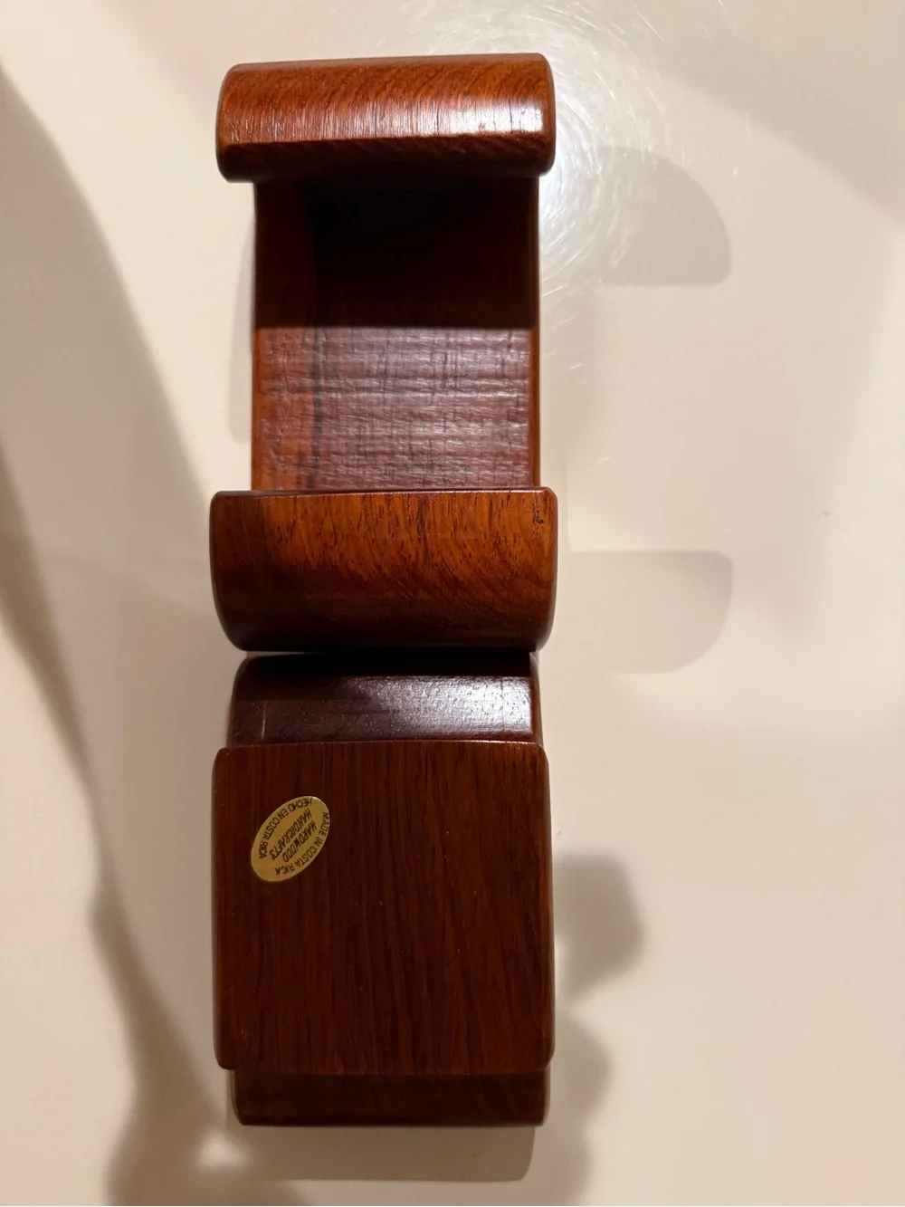 Vintage Handmade in Costa Rica 🇨🇷 Teak Wood Trinket Box - Warm Brown